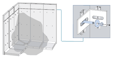 installation of corner units